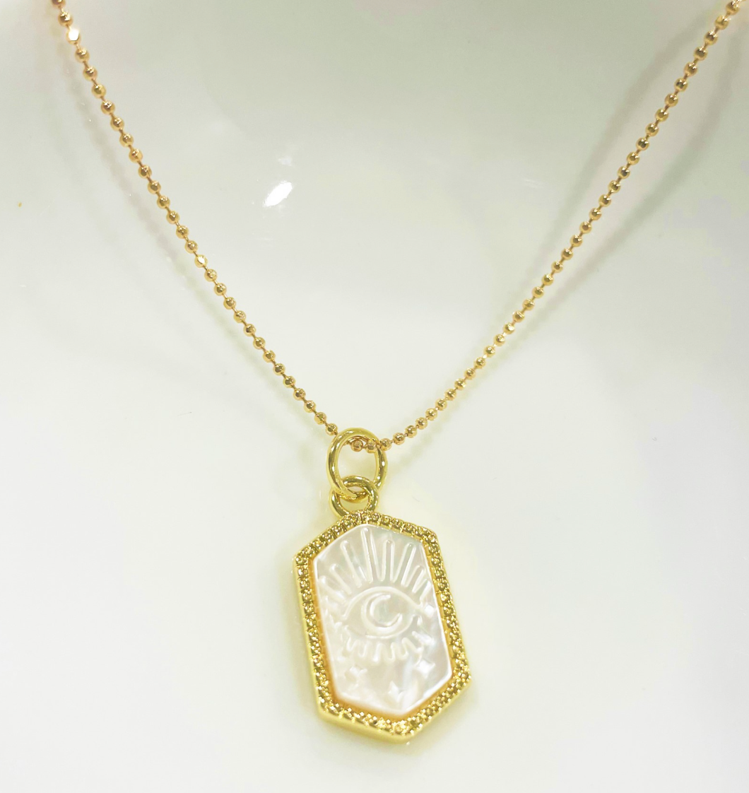 Kathy Romano Mother of Pearl Hexagon