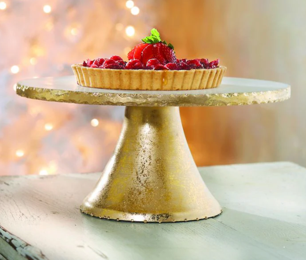 Marble Gold Pedestal Stand