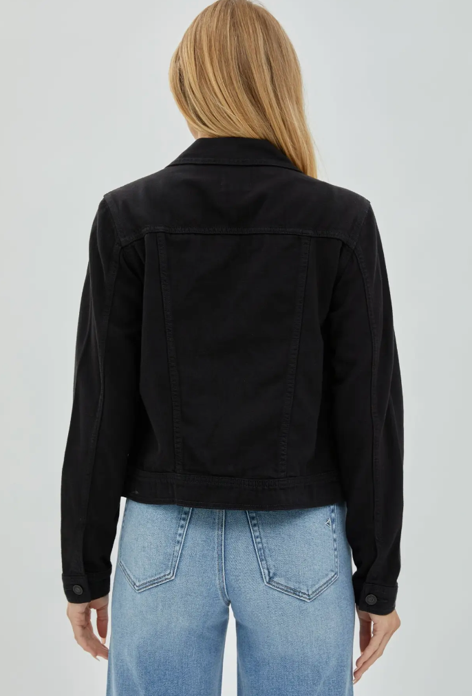 Black Cropped Fitted Jacket
