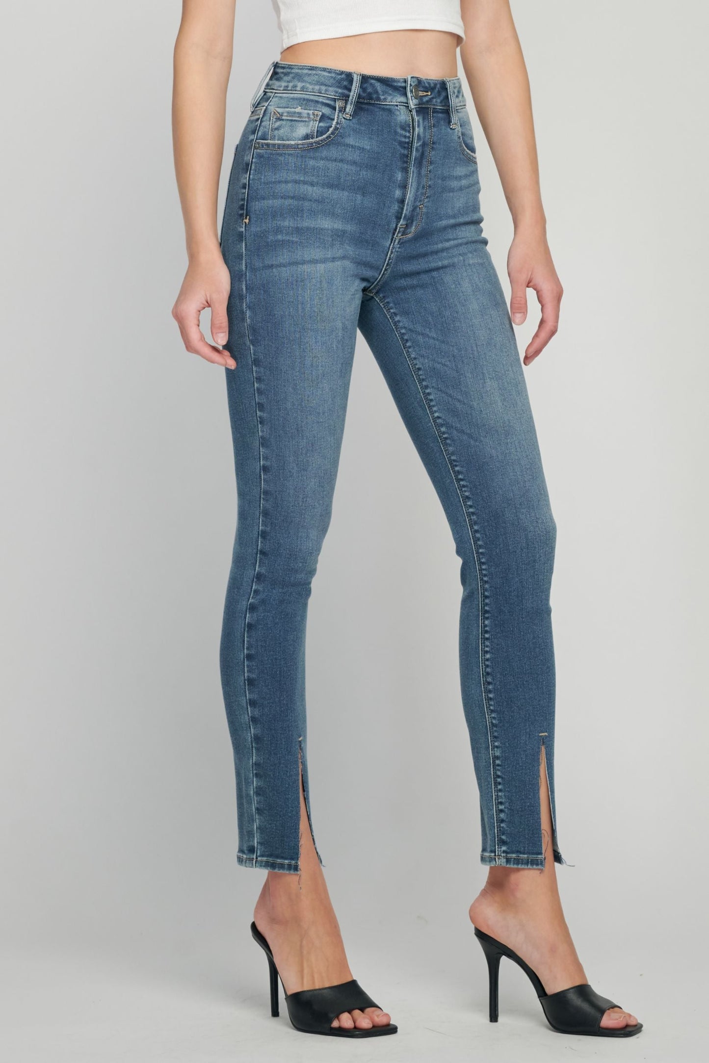 Taylor Med Wash Hi-Rise Skinny Front Slit