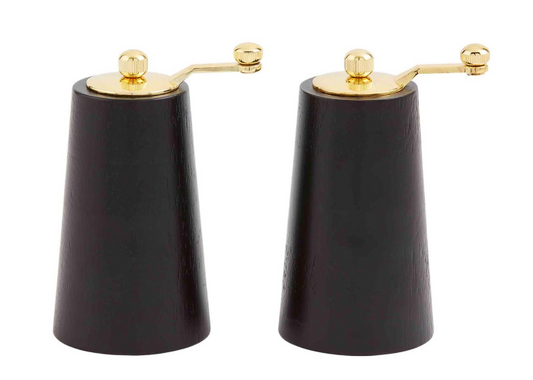 Black Salt & Pepper Grinders Set