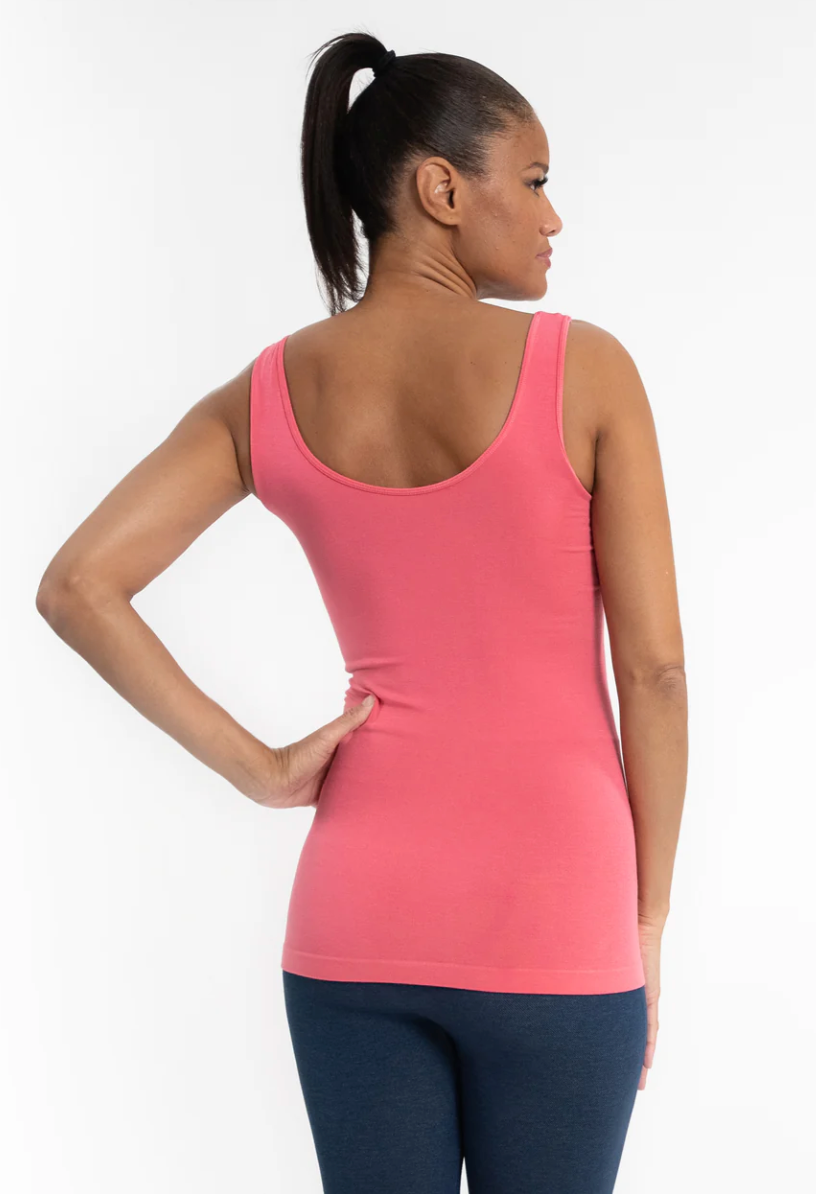 Coral Reversible V-neck Scoop Tank