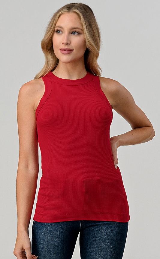 Red Apple Ribbed Tank