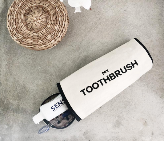 White Toothbrush Travel Case