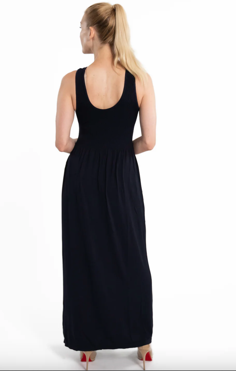 Black Sleeveless Maxi Dress