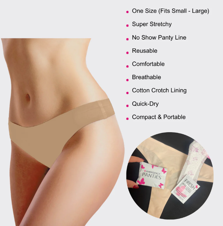 Panty Fresh Beige Thong ONE SIZE (S-L)