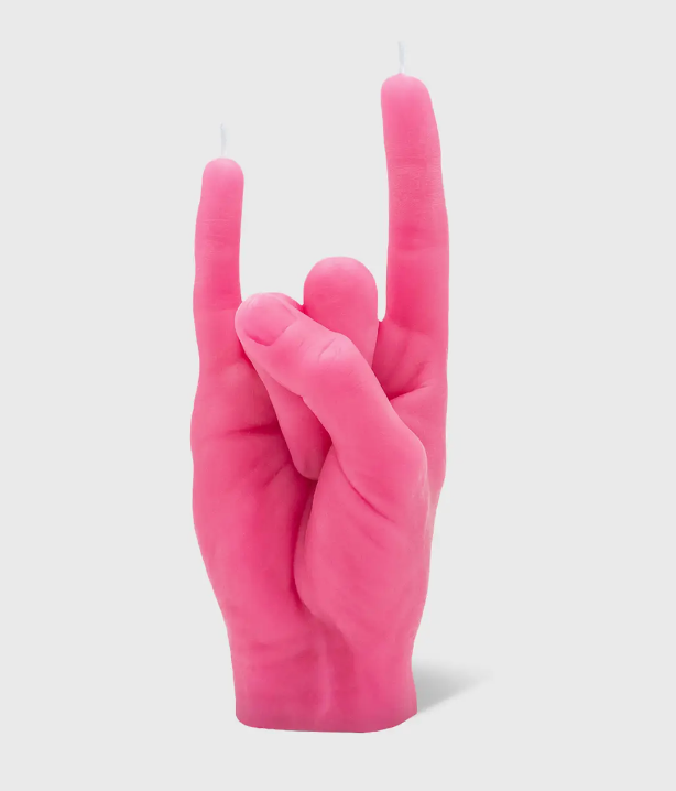 Candlehand "You Rock" Candle - Handmade in Pink