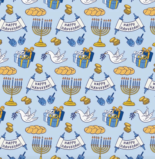 Happy Hanukkah Wrapping Paper Roll